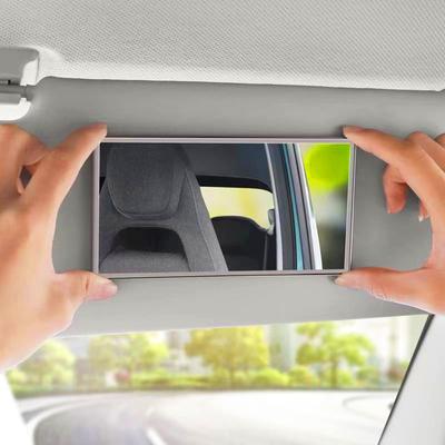 Car Sun Visor Vanity Stainless Steel Auto Makeup Unbreakable Rearview Sunshade Cosmetic Mirror Mirror, Mirror,
