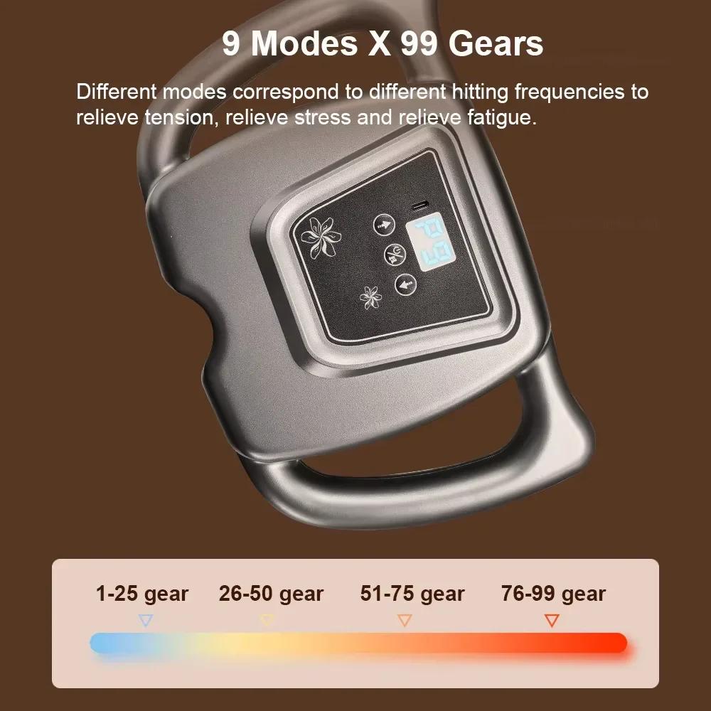 Durable And Safe Fascia Gun 16-Head Muscle Massage Gun Professional Body Leg Back Shoulder Waist Fascia Gun High Frequency Vibration Massager Gun