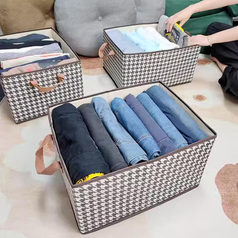 Clothing Storage Box Foldable Wardrobe Storage Box Pants Household Storage Basket Storage Wonder