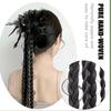 Ponytail Synthetic Wig Rose Feather Grip Female Twist Boxing Braid Feather Rose Grip Low Side Ponytail