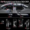 Do Renault Grand Koleos 2024 2025 Akcesoria wewnętrzne folia przezroczysta TPU Panel zmiany biegów Konsola środkowa nawigacji