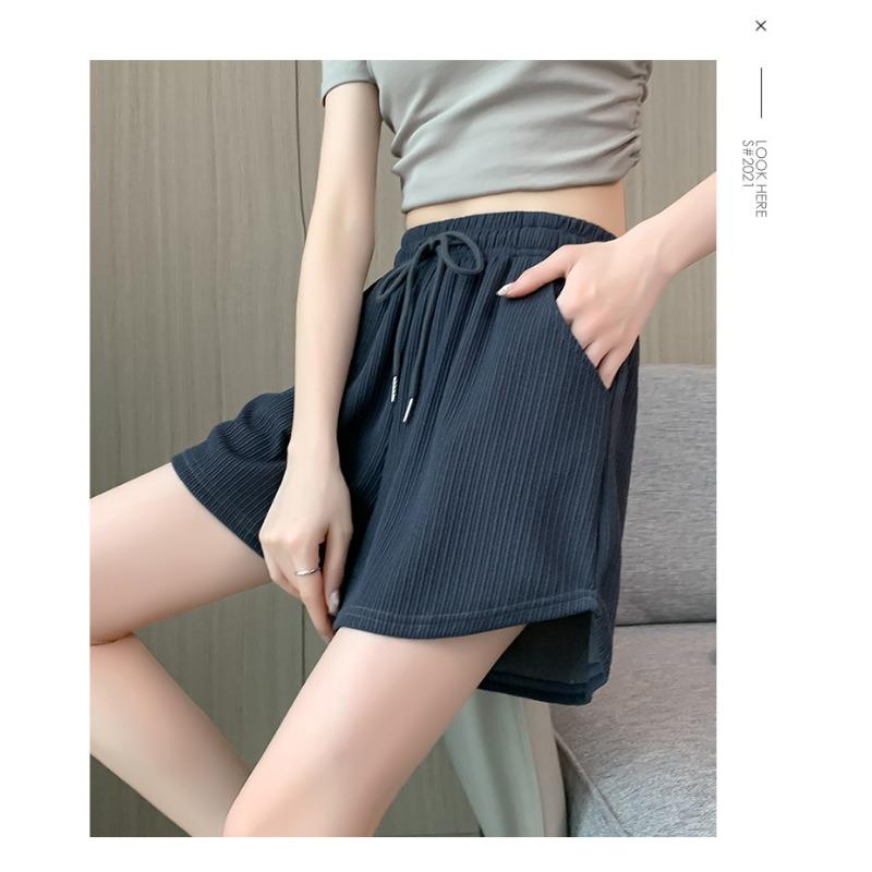 Rosa Sportshorts Damen Sommer Hochtailliert Kleiner Mann Laufen Weites Bein Lässige Hotpants