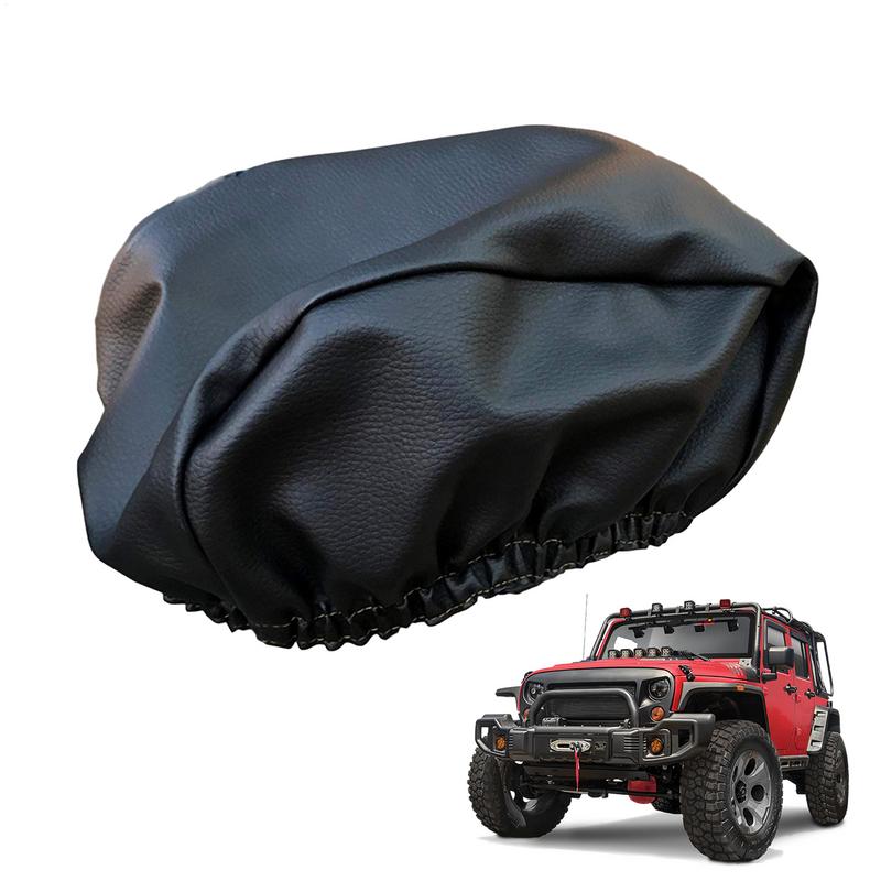 1 PZ Coperchio Antipolvere Impermeabile Morbido Durevole per Verricello 3500lbs/17500lbs Protezione Elettrica per Verricello Auto Accessori Auto Neri