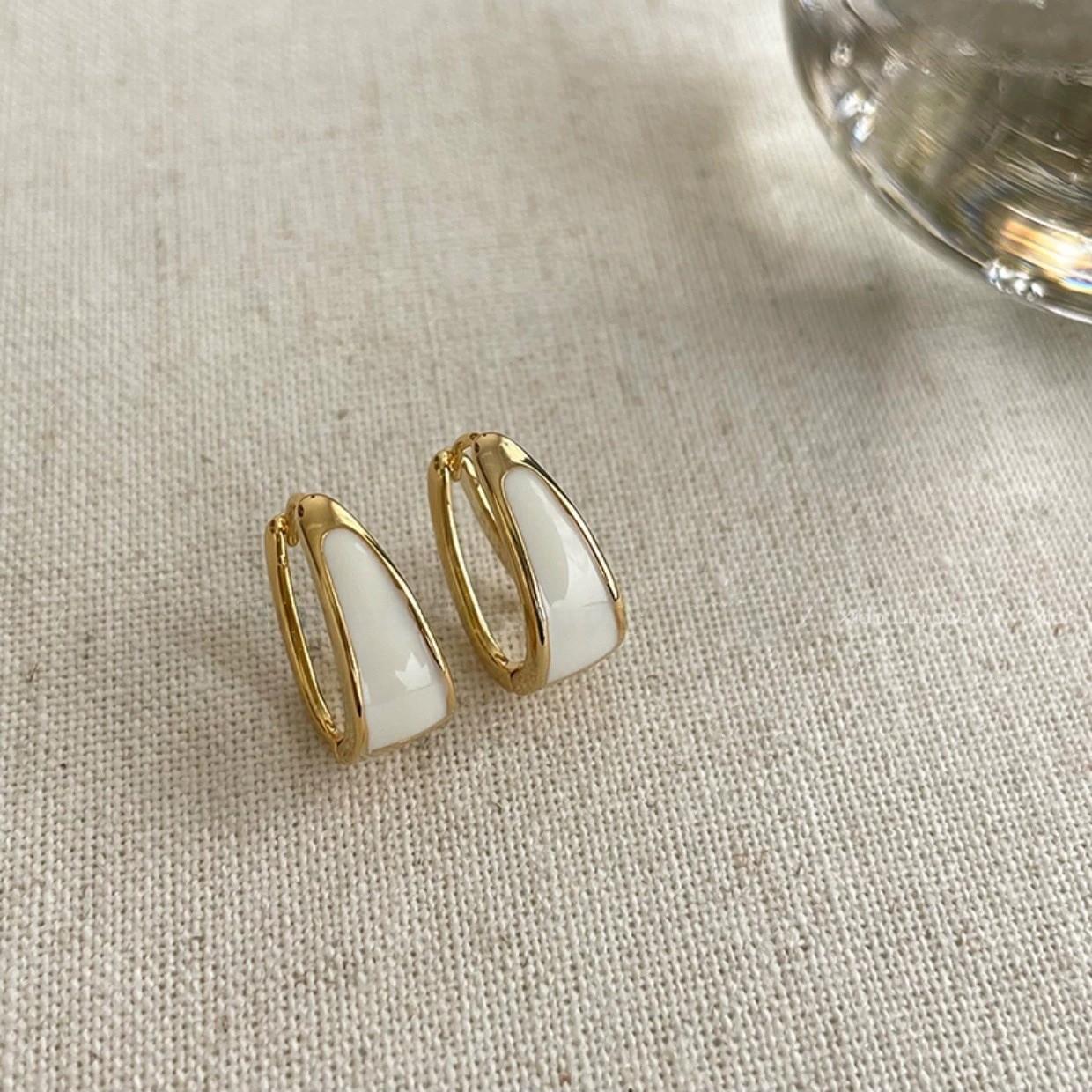1 Pair Minimalist Geometric Small Circle Earrings, Women s Daily Versatile Party Luxury Fashion Earrings