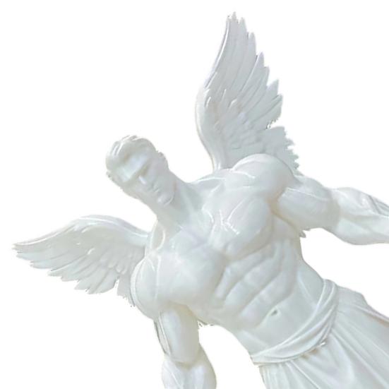 3D Printed Muscular Angel Muscle Wings Figurine Aesthetic Statue