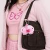 Keyring Phalaenopsis Orchid Keychain Phone Charms Bag Pendant Imitation Flower Pendant  Women Girls
