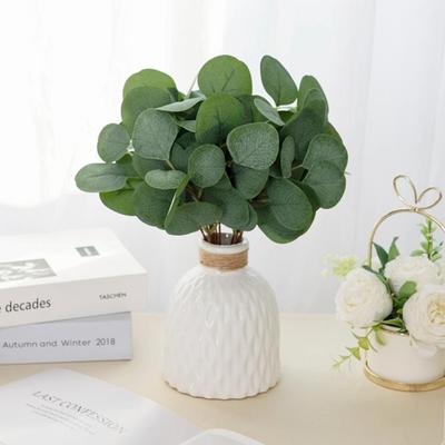 50pcs Artificial Silk Eucalyptus Leaf Stamen for Diy Christmas Home Vase Scrapbook Flowers Garden Wedding Wedding Party Supplies