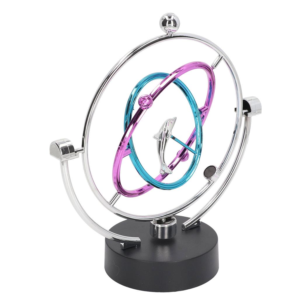 Perpetual Motion Toy Innovative Large Circle Dolphin Perpetual Swing Toy for Home Office