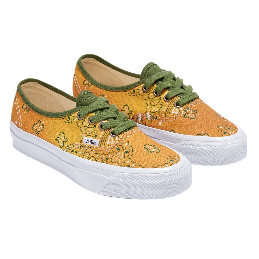 Vans Authentic 44 Round Head Comfortable Versatile Low Top Skate Shoes Women Sneakers Yellow VN000D5KESC1