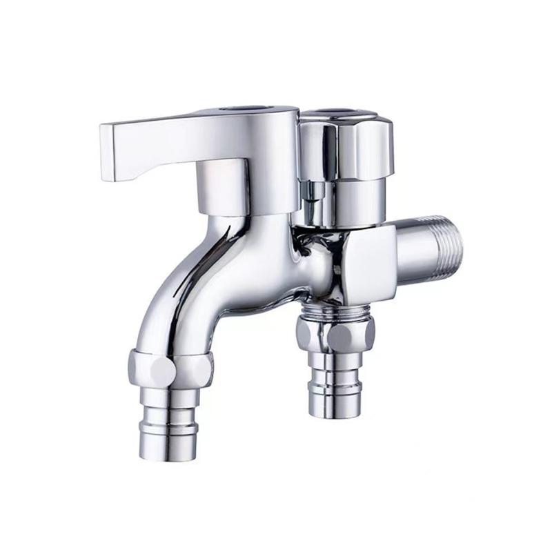 Double Outlet Dual Control Water Tap Multi-Function Double-Outlet Washing Machine Faucet Bidet Faucets Bathroom Accessories