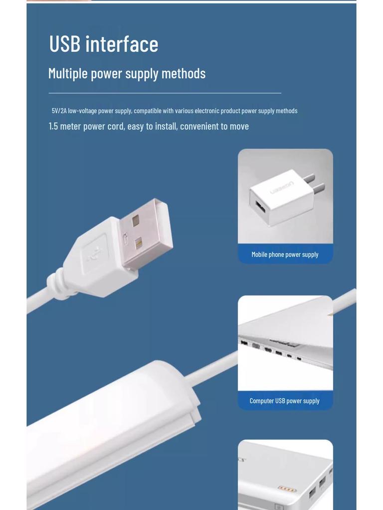 LED Desk and Bedside Lamp with Magnetic Eye Protection and Charging Port