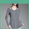 Simple Solid Color Off Shoulder Design Women Long Sleeved Top For Fall Comfort
