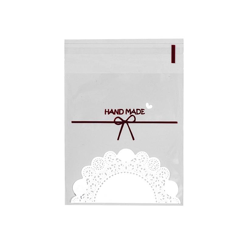 Lace Bow Ziplock Bags for Macarons & Nougat - Snowflake Design, Multiple Sizes