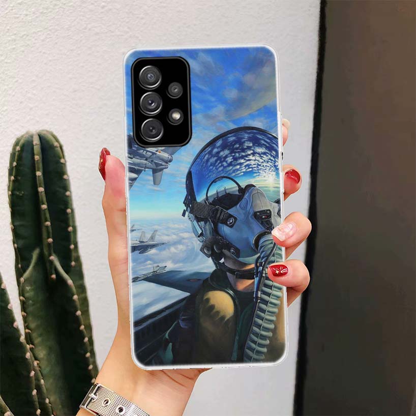 Military Aircraft Warship Fighter For Samsung Galaxy A52S A42 A32 A22 A12 A02S A51 A50S Phone Case A41 A31 A21S A30S A20S A20E A