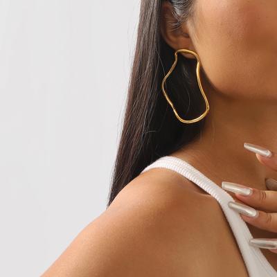 Fashion Personalized Exaggerated Alloy Hoop Earrings For Women