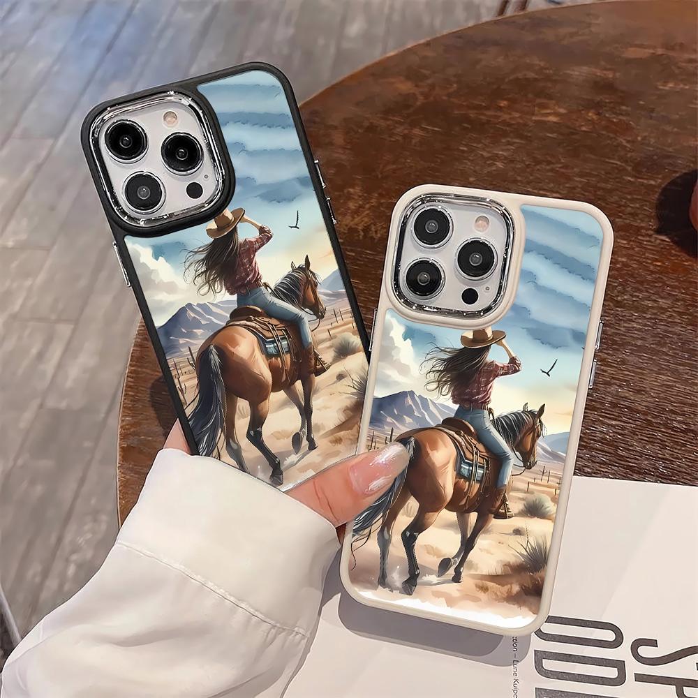 Beautiful woman riding a horse Phone Case For iPhone 16 11 12 13 14 15 Pro X XR XS Max 7 8 Plus