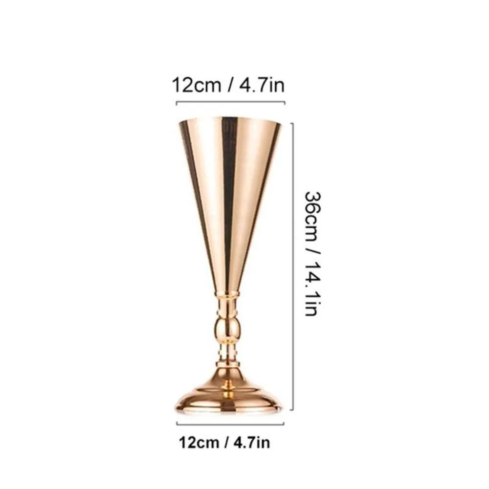 New Iron Flower Vase European Exquisite Flower Stand Golden Candle Holder Wedding