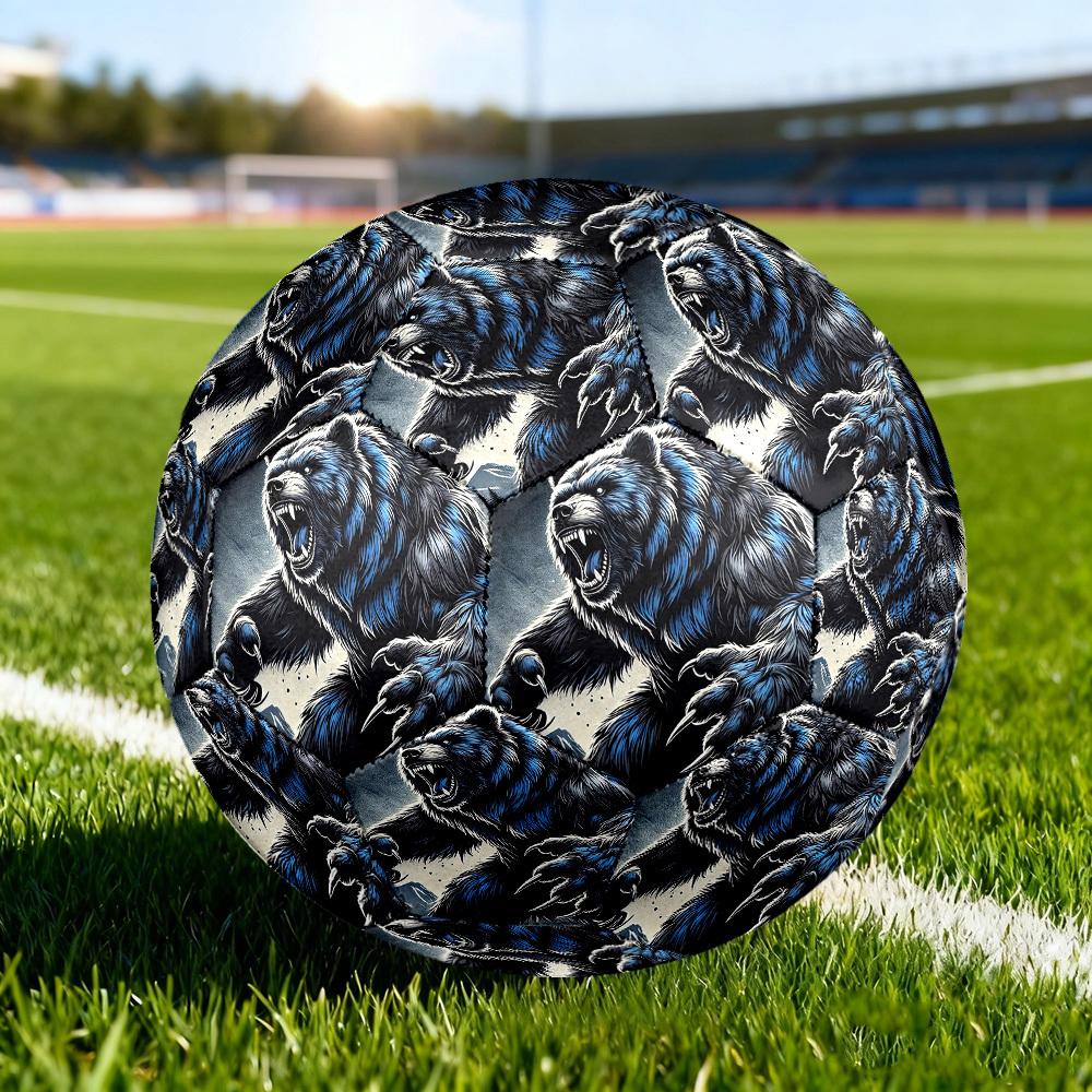 1pc Bear Size 5 Soccer Ball Professional Match Training Football Indoor &Outdoor Sports Ball Lightweight Durable c65111 Size 5