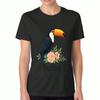 Tropical Toucan Bird Wounisex Cotton T Shirt, Premium Cotton Graphic Print, Durable, Relaxed Fit Fashionable Tee, Tropical Rainforest Jungle Parrot Lo