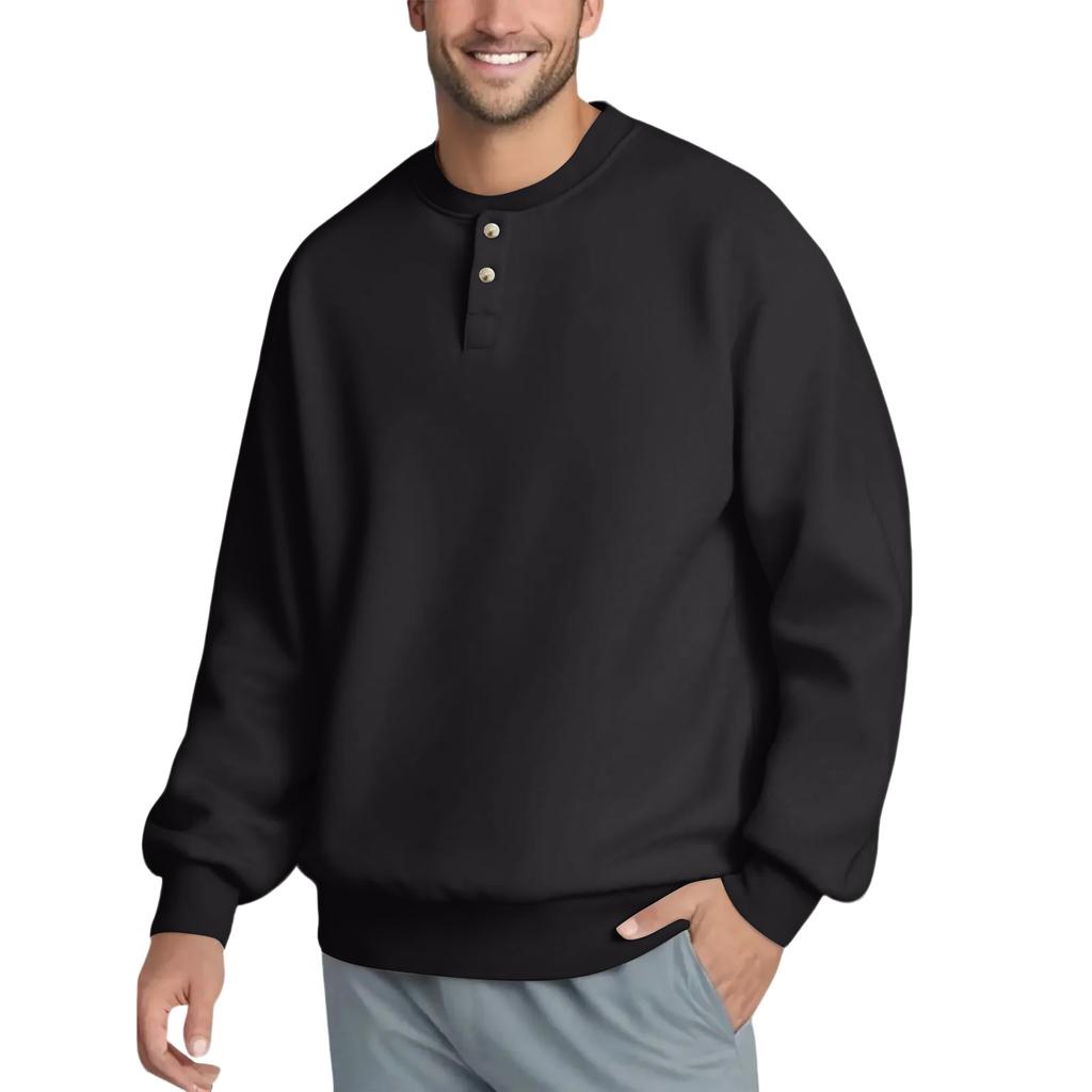 Men's Hoodie Loose Casual Long Sleeved Round Neck