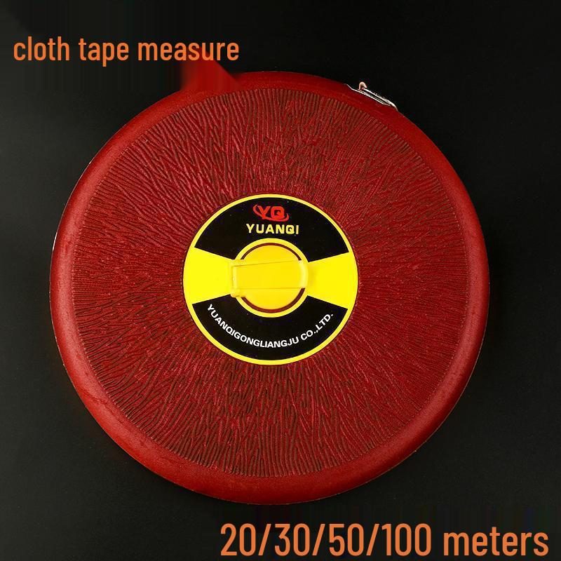 50m Waterproof Fiber Tape Measure - Durable Soft Engineering Measuring Tape for Precise Measurements