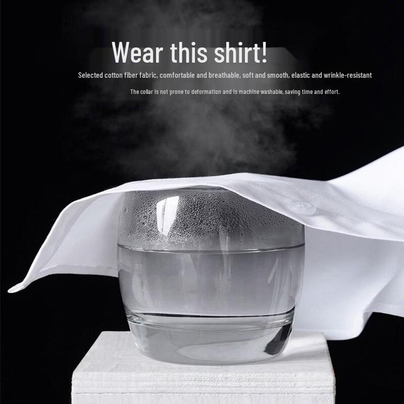 Shangqi Men's Long-Sleeved White Business Shirt