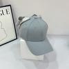 Spring Summer Cotton Baseball Cap With Large Bowknot And Wide Brim Sunshade For Women