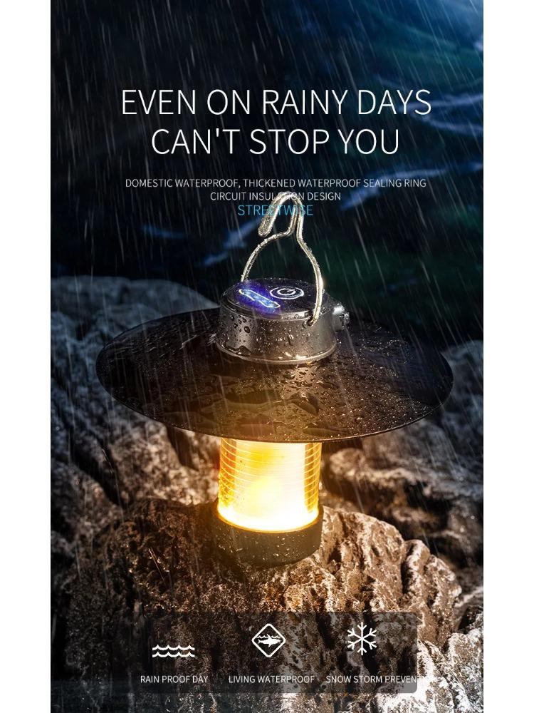 LED Camping Tent Lights Magnet Emergency Light Type-c Charging Camping Lantern Dimmable Hanging Lights for Outdoor Travel