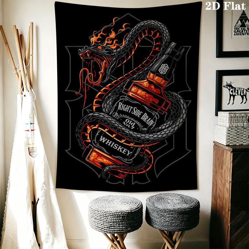Jack Daniel'S Tennessee Whiskey Wandteppich Mode Druck Hintergrundtuch Wandverkleidung Dekoration Ferienwohnung Weiche Dekoration Wandteppich Hintergrundtuch