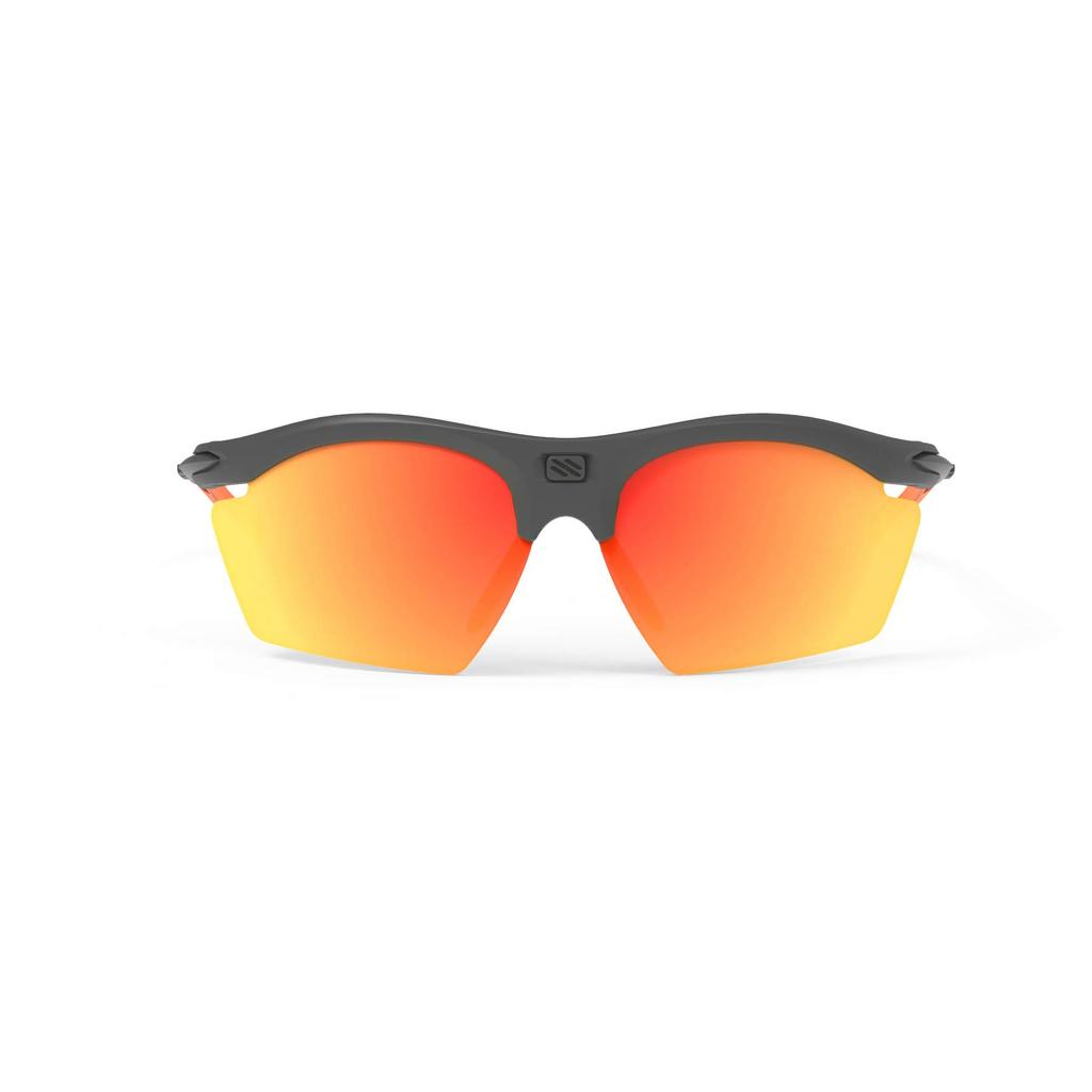 RUDY PROJECT Sports Sunglasses for Road and RYDON SLIM Graphite Frame with Polar 3FX HDR Multi Laser Orange Lenses Bikes, Cycling, Marathons, Jogging,