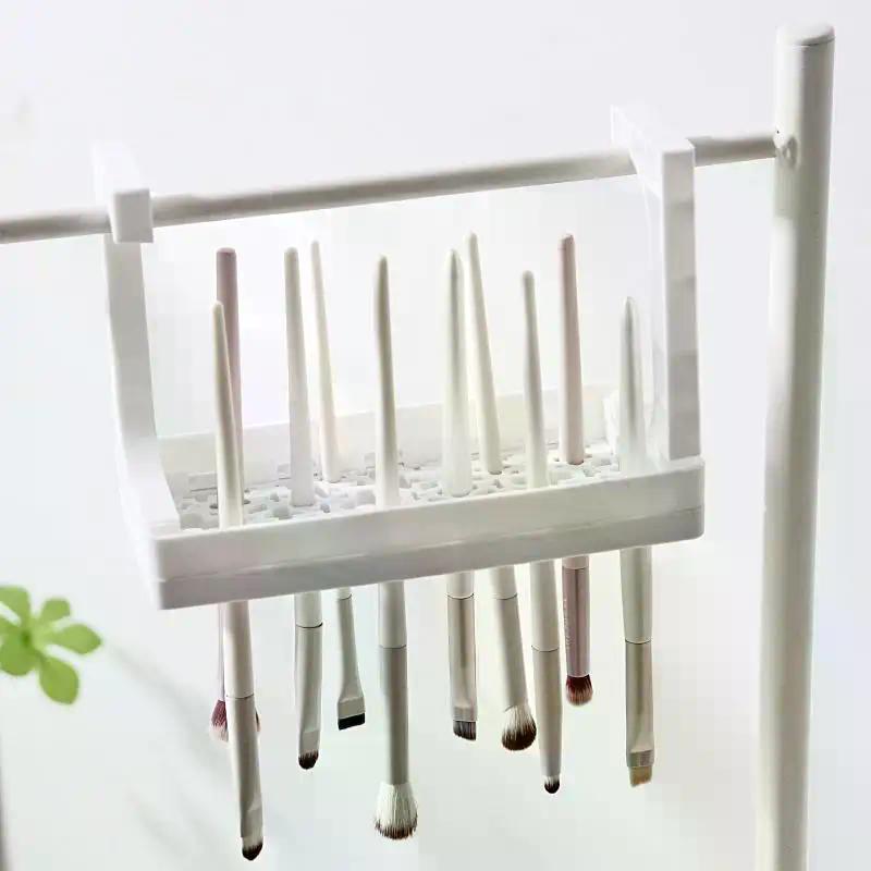 Silicone Makeup Brush Holder Drying Stand Makeup Set Storage Case Nail Pen And Painting Brush Organizer Fit For All Size Handle