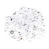 500 Stück 10mm DIY Transparente Spitze Acryl Diamant Edelsteine für Hochzeitsfeier (Weiß)