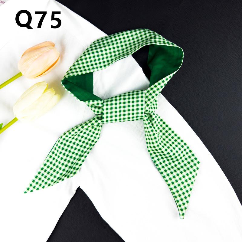 New Long Versatile Silk Scarf Tied Hair Band Bow Letter Floral Streamer Tied Bag Gift Small Silk Scarf