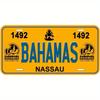 Nassau Bahamas Metallwandkunstschild Retro Auto Kennzeichen Nachbildung mit Nautischem Schiff Baum Design Langlebig InnenAußen