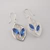 Natural Tanzanite Gemstone 925 Sterling Silver Jewelry Handmade Hook Earrings 1.2" CE-24-1