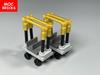 MOC Bricks Mini Hotel Luggage Car Cart Bag For City House Building Blocks Toys Children's Dolls Gifts