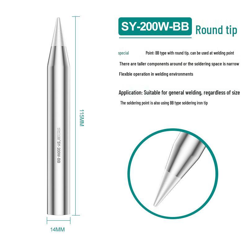 Electronic Welding 30W/40W/60W Pointed & Horseshoe Black Diamond Soldering Iron Tip