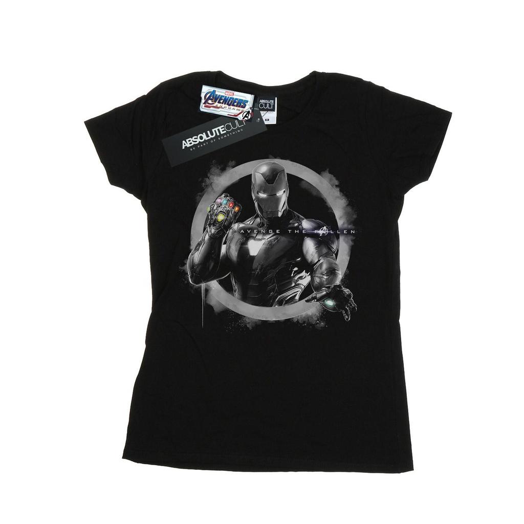 Marvel Womens/Ladies Avengers Endgame Iron Man Nano Gauntlet Cotton T-Shirt