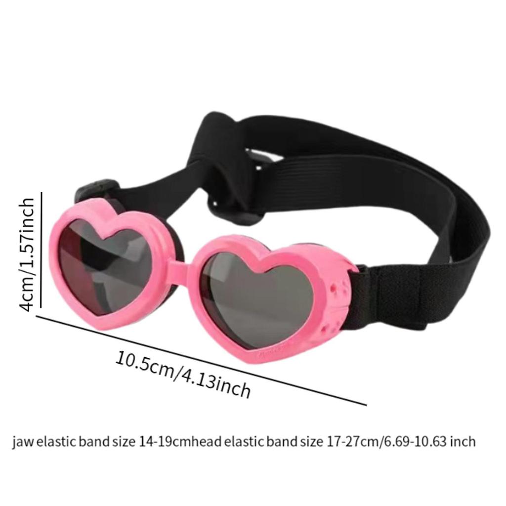 Small Dog Sunglasses Heart Shape Doggy Glasses for Outdoor Kitten Pet Party