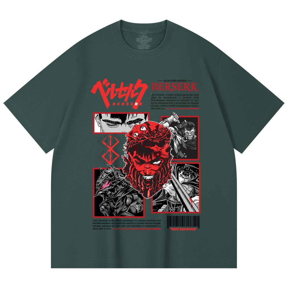 230 Gsm 100% Cotton Berserk V2 Guts Print Unisex Heavy Cotton T Shirt