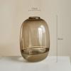 Japanese-Style Large Belly Glass Vase for Living Room Decor