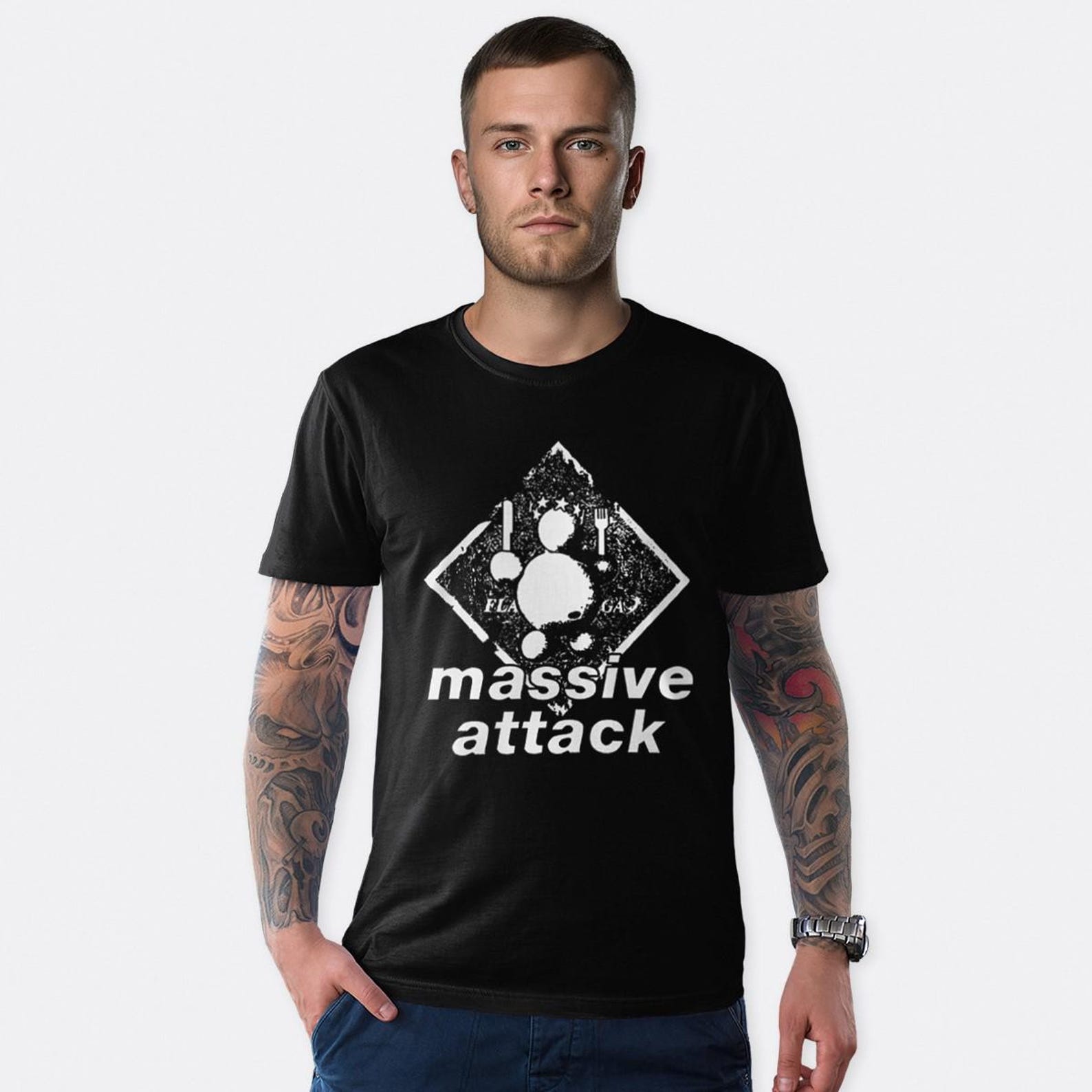 Massive Attack Protection T-Shirt, Men s and Women s Sizes (MSC-874566) 4XL