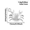 5pcs Kawaii Charm Flower Star Crab Stainless Steel Pendants For Jewelry Making Supplies Assorted Mini Charms In Bulk DIY Finding