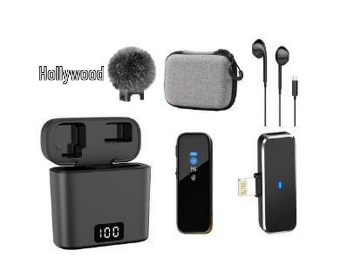 M3 Wireless Collar Clip Dual Microphone with Charging Case and Noise Reduction for Mobile Live Broadcast.