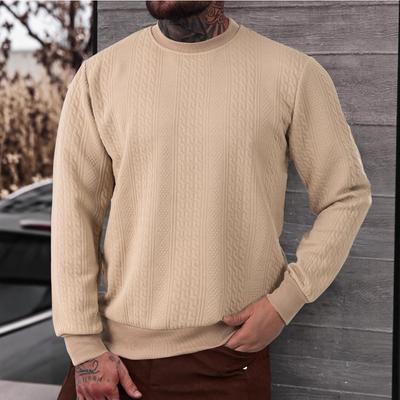 2025 Men's Autumn Jacquard Casual Sports Top - European & American Style