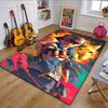 Pokemon Trainer and Pikachu Vibrant Art Patterned Carpet, Non Slip Mat Suitable for Living Room and Bedroom Sofas