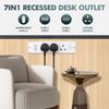 AC110 250V Extension Power Strip Electric Hidden Outlets Household Appliances Concealed Socket Plug Built-in Desktop Socket