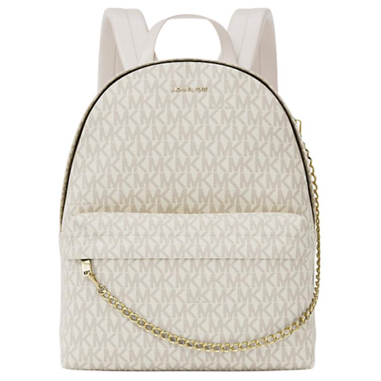 

Michael Kors MK Slater Signature Classic Letter Print Coated Canvas Backpack Large Women Backpack Beige 35F5G04B3B-LTCRMMULTI Shopping Bag Set(Basic Set+Shopping Bag)