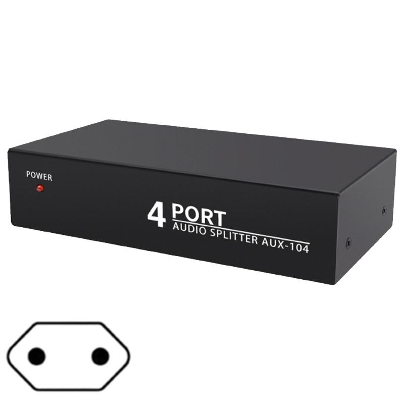 

Durability Metal Audios Distributor Box 1 Input 4 Outputs 3.5mm Auxs+AV L/R Audios Splitter For AV L/R And 3.5mm Device