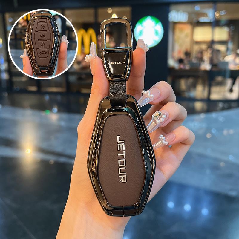 Car Key Case Cover Shell Fob For Chery Jetour X70 X90 X95 Plus 2020 2021 2022 Remote Holder Keychain Accessories